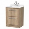 Lille 600mm Freestanding Double Drawer Vanity Units With Marble Tops