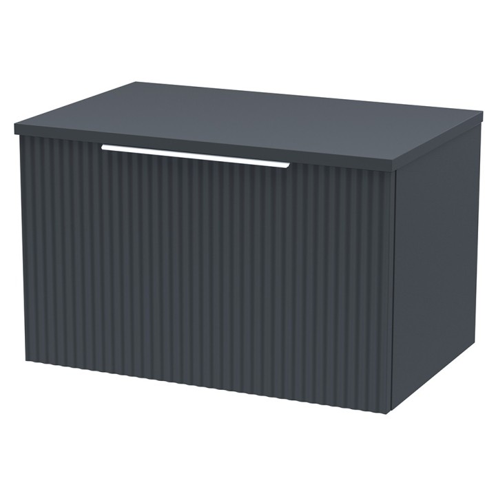 Fluted 600mm Wall Hung Single Drawer Worktop Vanity Units