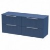 Fluted 1200mm Wall Hung Four Drawer Worktop Vanity Units