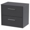 Juno 600mm Wall Hung Double Drawer Worktop Vanity Units