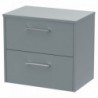 Juno 600mm Wall Hung Double Drawer Worktop Vanity Units