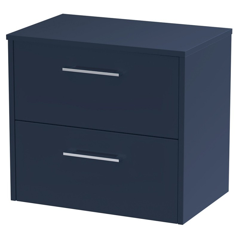 Juno 600mm Wall Hung Double Drawer Worktop Vanity Units