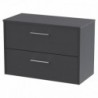 Juno 800mm Wall Hung Double Drawer Worktop Vanity Units