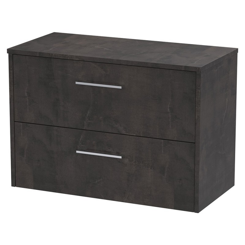 Juno 800mm Wall Hung Double Drawer Worktop Vanity Units