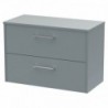 Juno 800mm Wall Hung Double Drawer Worktop Vanity Units