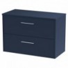 Juno 800mm Wall Hung Double Drawer Worktop Vanity Units