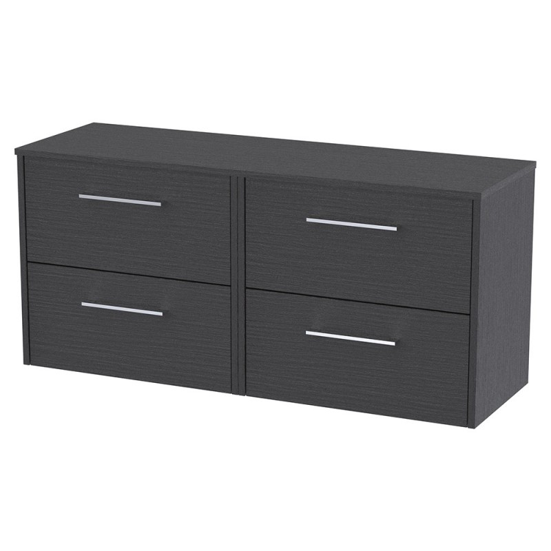 Juno 1200mm Wall Hung Double Drawer Worktop Vanity Units