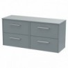 Juno 1200mm Wall Hung Double Drawer Worktop Vanity Units