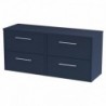 Juno 1200mm Wall Hung Double Drawer Worktop Vanity Units