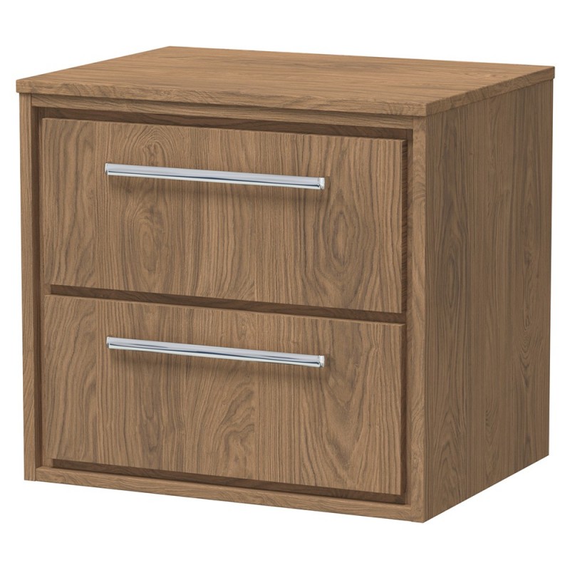 Lille 600mm Wall Hung Double Drawer Worktop Vanity Units