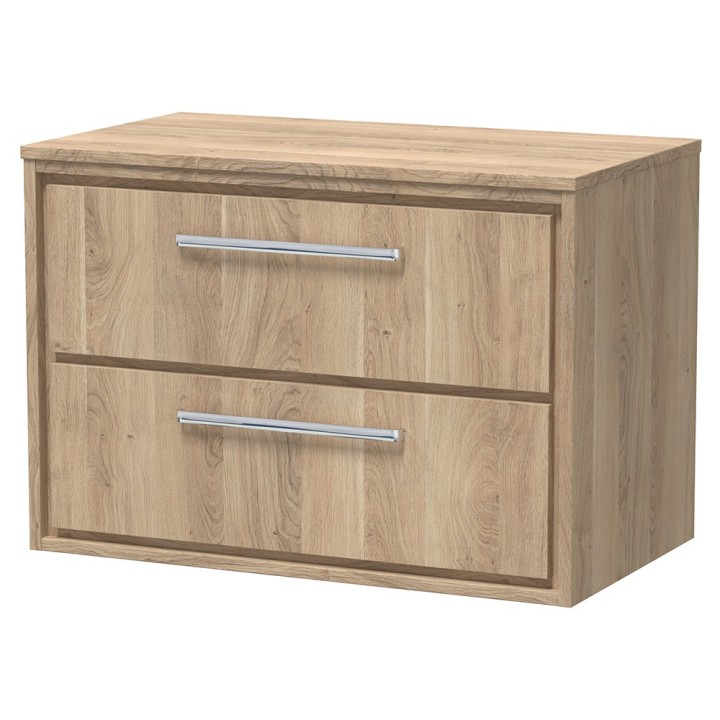 Lille 800mm Wall Hung Double Drawer Worktop Vanity Units