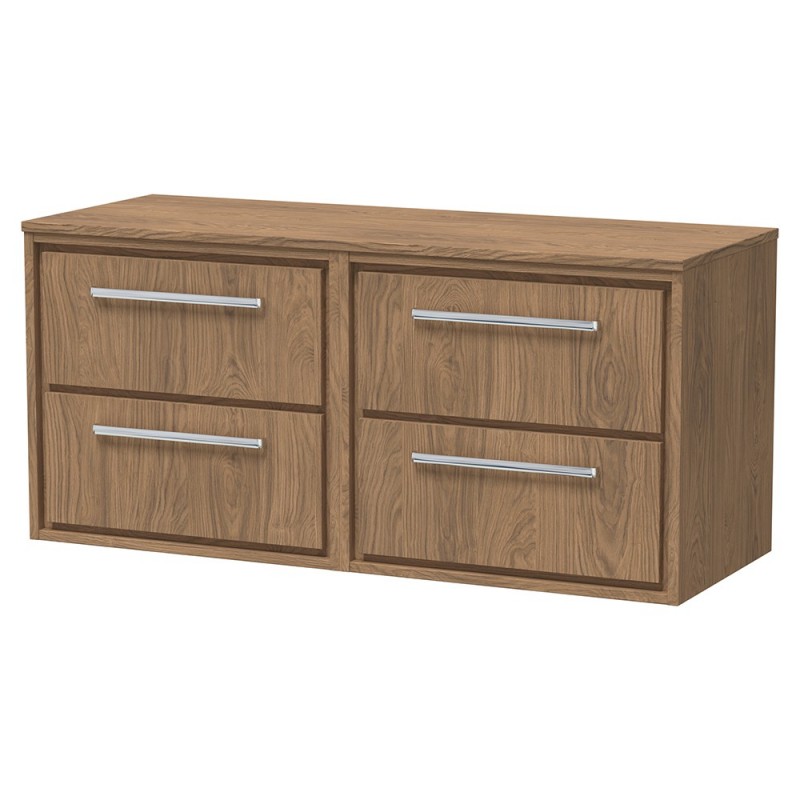 Lille 1200mm Wall Hung Four Drawer Worktop Vanity Units