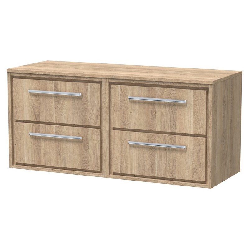 Lille 1200mm Wall Hung Four Drawer Worktop Vanity Units