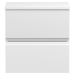Urban 500mm Wall Hung Double Drawer Worktop Vanity Units