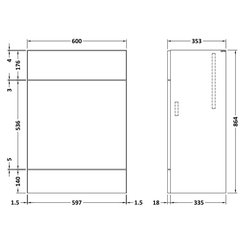 Fusion Fitted 600mm Full Depth WC Units