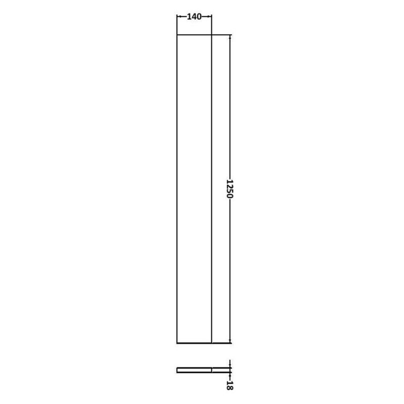 Fusion Fitted 1250mm Plinth