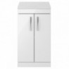 Athena 500mm Freestanding 2 Door Worktop Vanity Unit