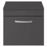 Athena 500mm Wall Hung Single Drawer Worktop Vanity Unit