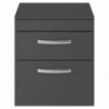 Athena 500mm Wall Hung Double Drawer Worktop Vanity Unit