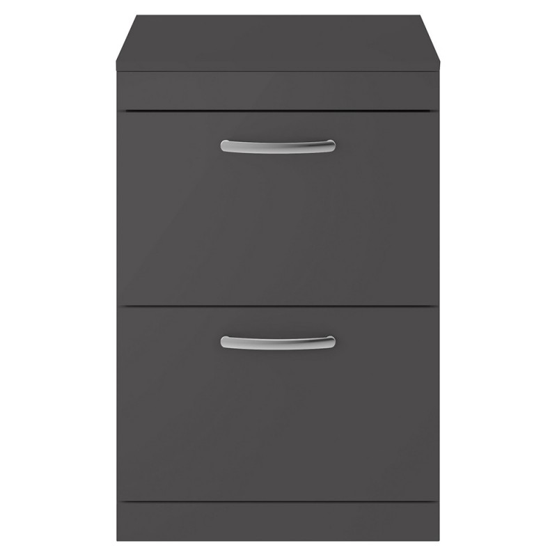 Athena 600mm Freestanding Double Drawer Worktop Vanity Unit