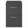 Athena 600mm Freestanding Double Drawer Worktop Vanity Unit