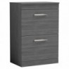 Athena 600mm Freestanding Double Drawer Worktop Vanity Unit