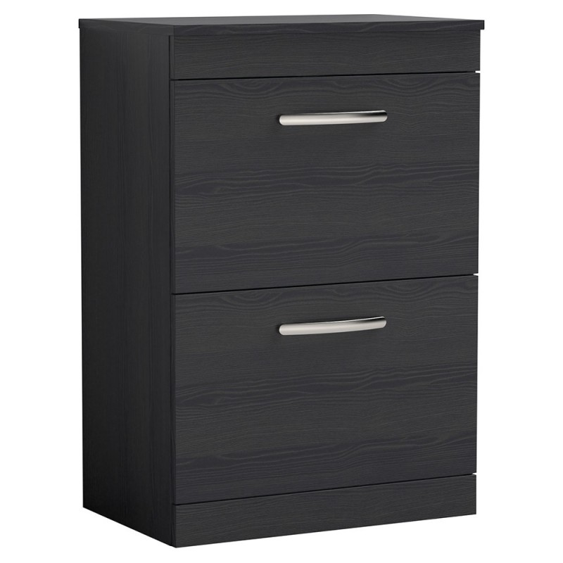 Athena 600mm Freestanding Double Drawer Worktop Vanity Unit