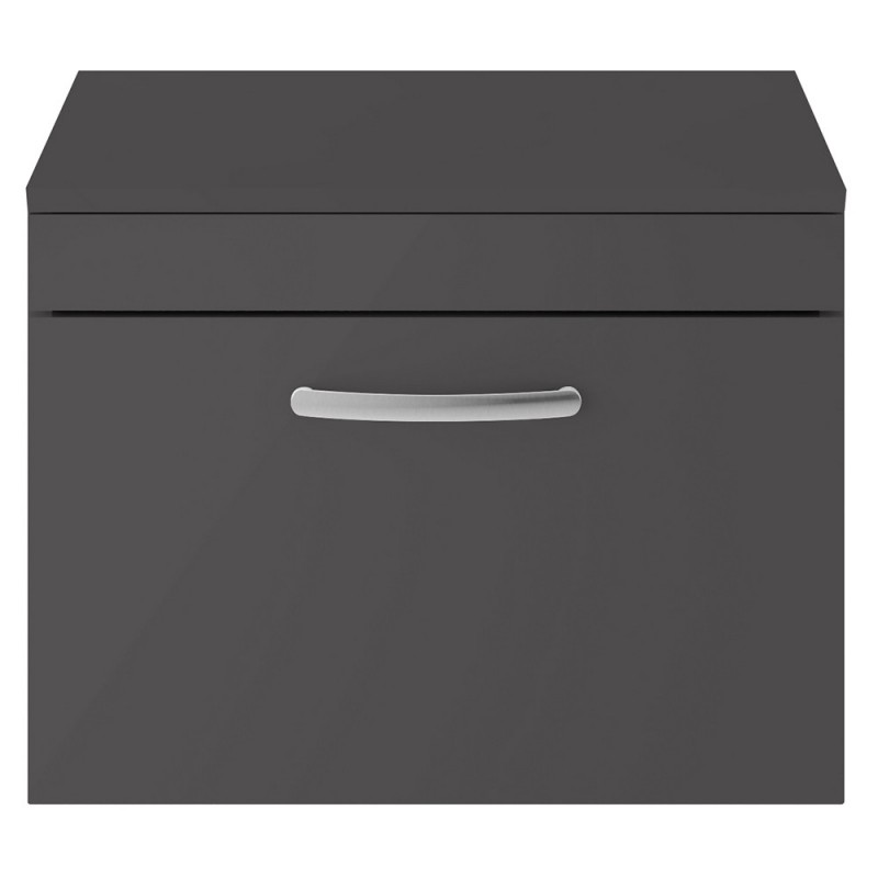 Athena 600mm Wall Hung Single Drawer Worktop Vanity Unit