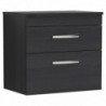 Athena 600mm Wall Hung Double Drawer Worktop Vanity Unit