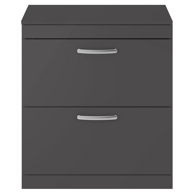 Athena 800mm Freestanding Double Drawer Worktop Vanity Unit