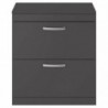 Athena 800mm Freestanding Double Drawer Worktop Vanity Unit