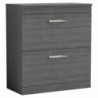 Athena 800mm Freestanding Double Drawer Worktop Vanity Unit