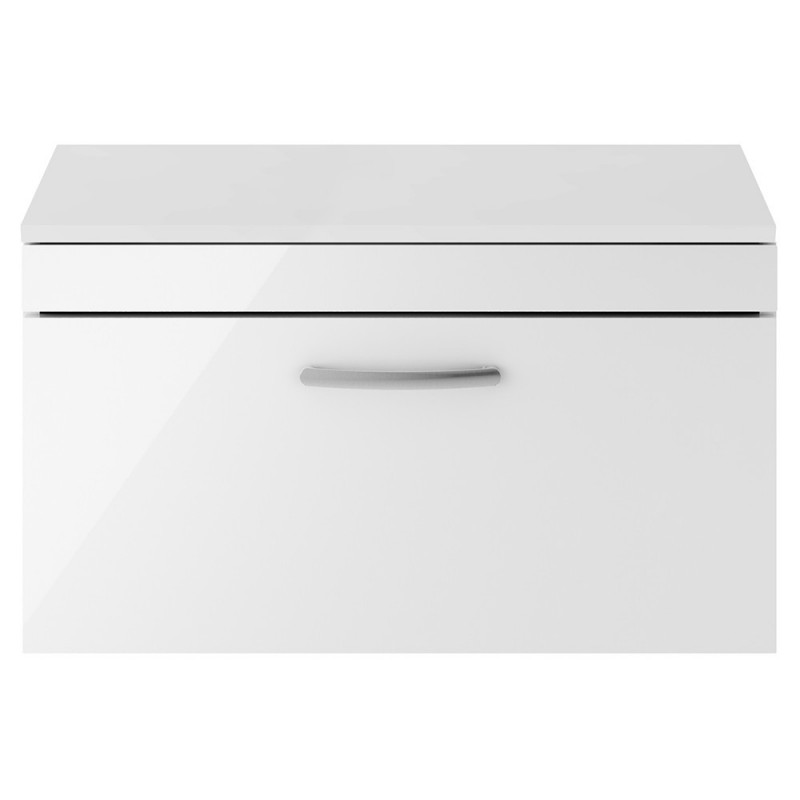 Athena 800mm Wall Hung Single Drawer Worktop Vanity Unit