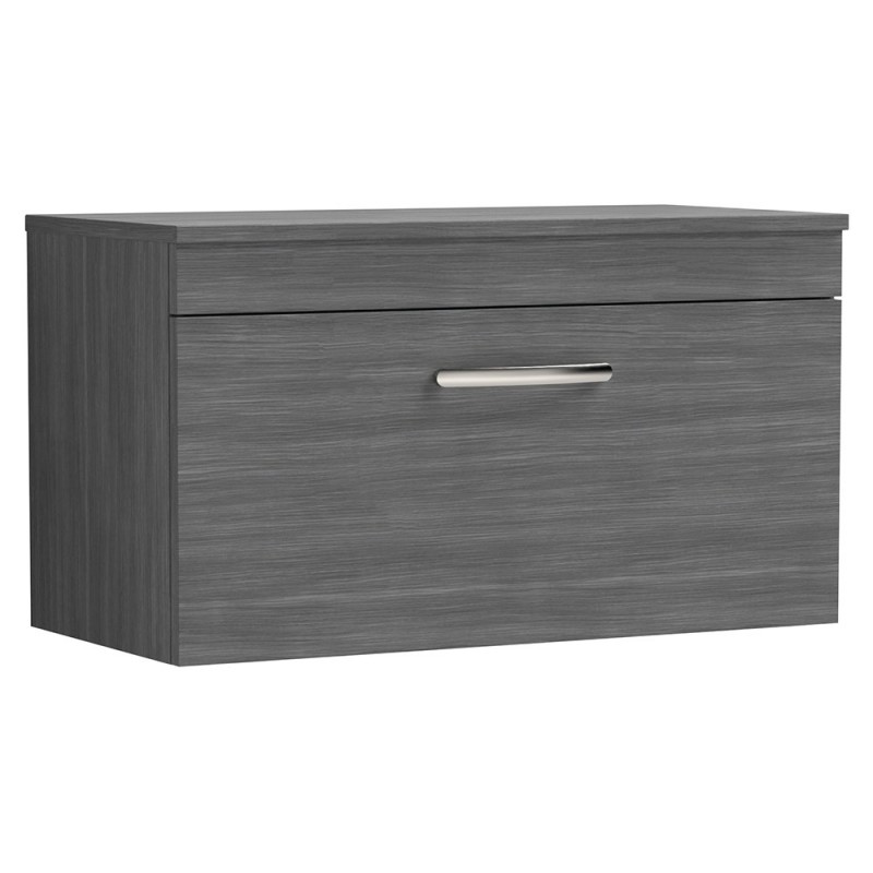 Athena 800mm Wall Hung Single Drawer Worktop Vanity Unit