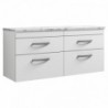 Athena 1200mm Wall Hung Four Drawer Worktop Vanity Unit