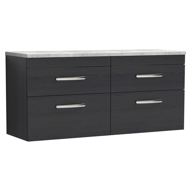 Athena 1200mm Wall Hung Four Drawer Worktop Vanity Unit