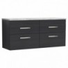 Athena 1200mm Wall Hung Four Drawer Worktop Vanity Unit