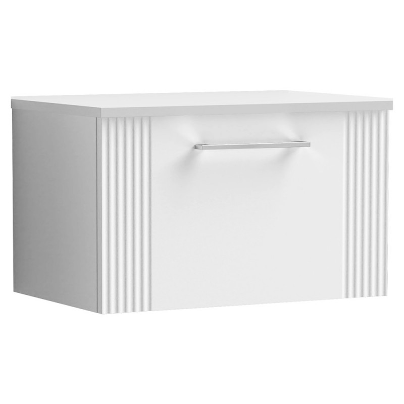 Deco 600mm Wall Hung Single Drawer Worktop Vanity Unit