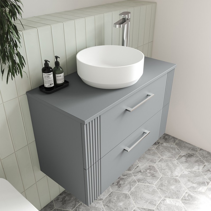 Deco 600mm Wall Hung Single Drawer Worktop Vanity Unit