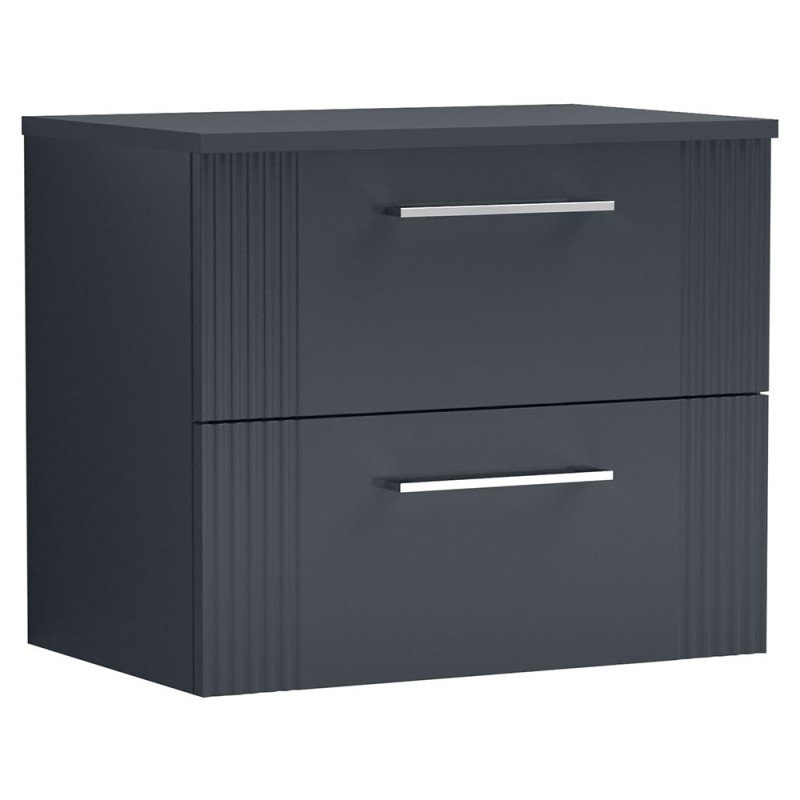 Deco 600mm Wall Hung Double Drawer Worktop Vanity Unit