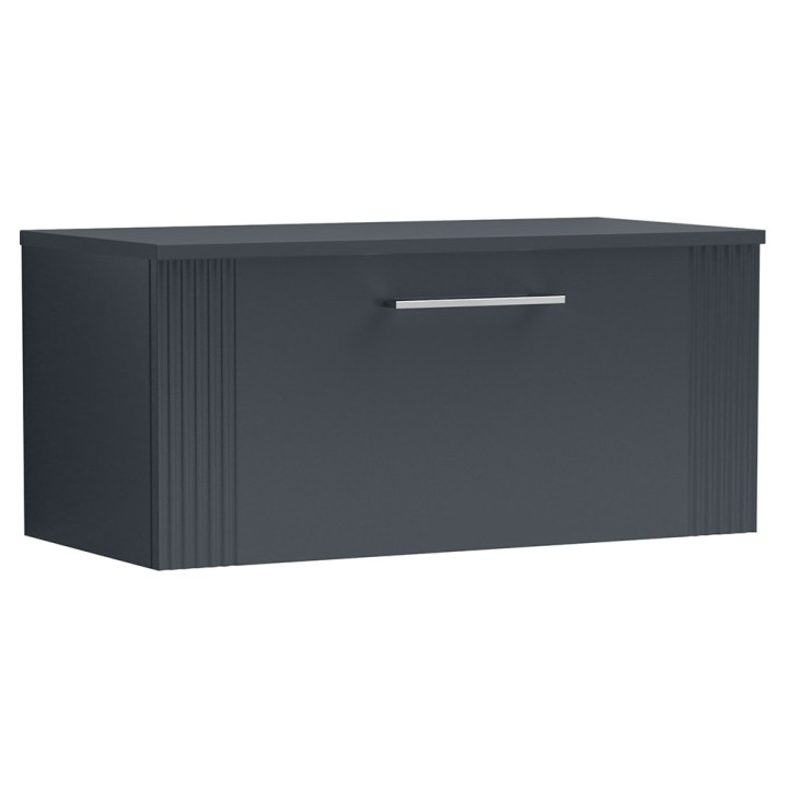 Deco 800mm Wall Hung Single Drawer Worktop Vanity Unit