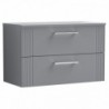 Deco 800mm Wall Hung Double Drawer Worktop Vanity Unit