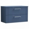 Deco 800mm Wall Hung Double Drawer Worktop Vanity Unit