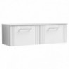 Deco 1200mm Wall Hung Double Drawer Worktop Vanity Unit