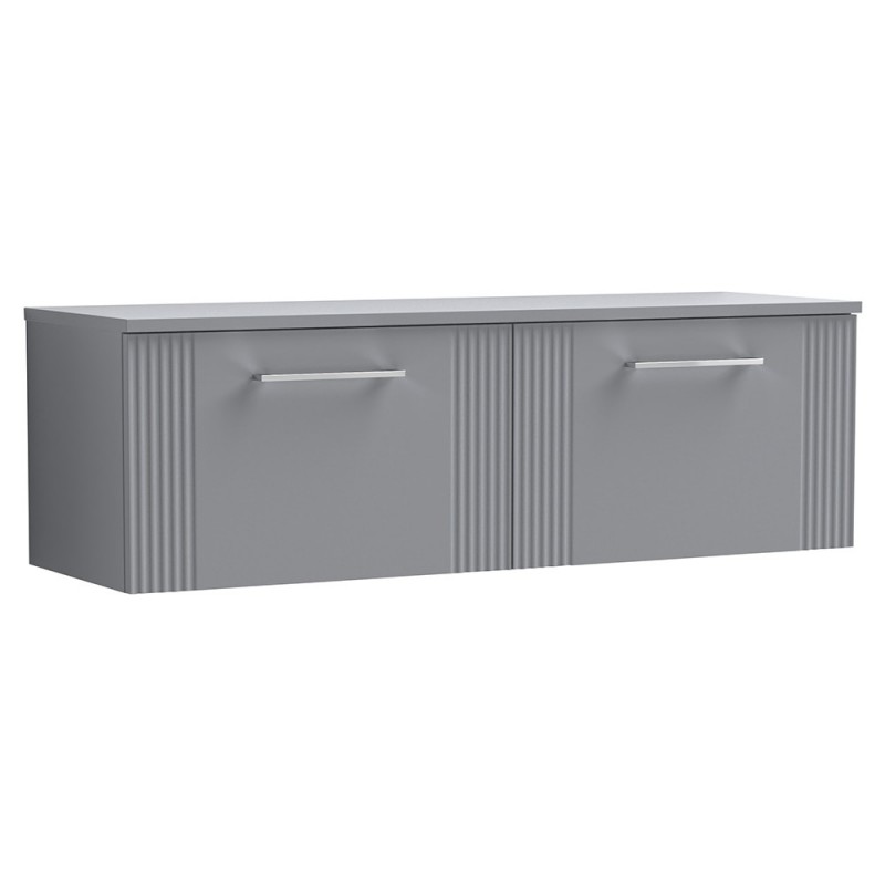 Deco 1200mm Wall Hung Double Drawer Worktop Vanity Unit