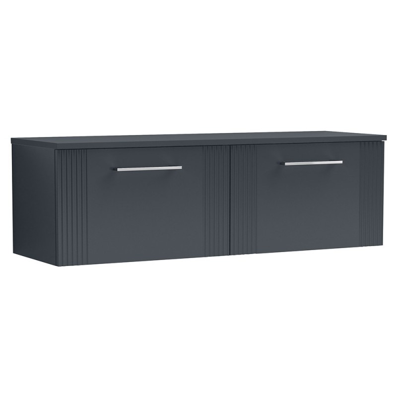 Deco 1200mm Wall Hung Double Drawer Worktop Vanity Unit