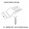 Bath Panel Clips & Screws (x6) - Technical Drawing