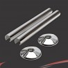 200mm Chrome Plastic Pipe & Collar Snap Ons (Pair) for Radiators Towel Rails Valves Accessories