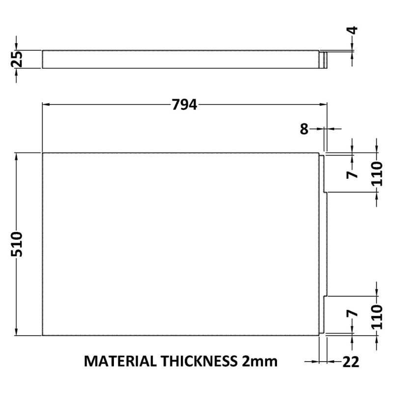 Nuie Acrylic Standard Bath Panels