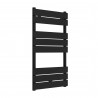 500mm (w) x 840mm (h) "Solaris" Black Designer Towel Rail